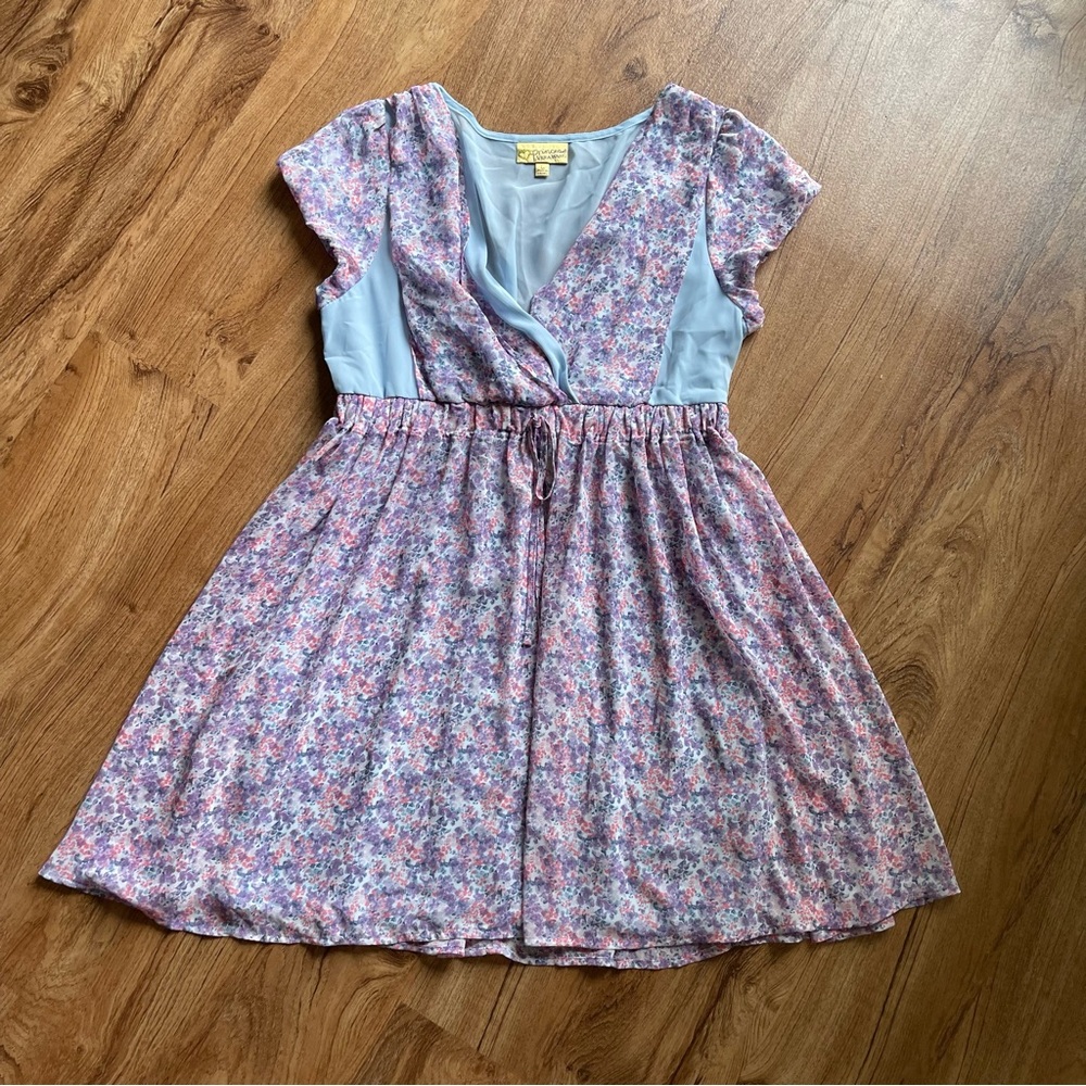 Y2K Fairycore Princess Vera Wang Floral Mini Dress